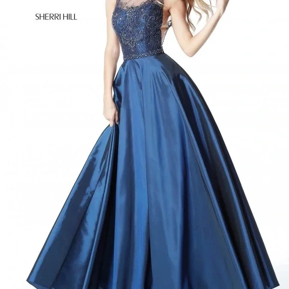 strapless open back dress A-Line Off Shoulder Satin Dark Blue Long Prom Dress, Dark Blue Long Fo –  shopluu